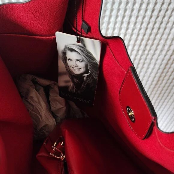 Vintage Kathy Ireland Burgundy Shoulder Bag NWT - Picture 10 of 13